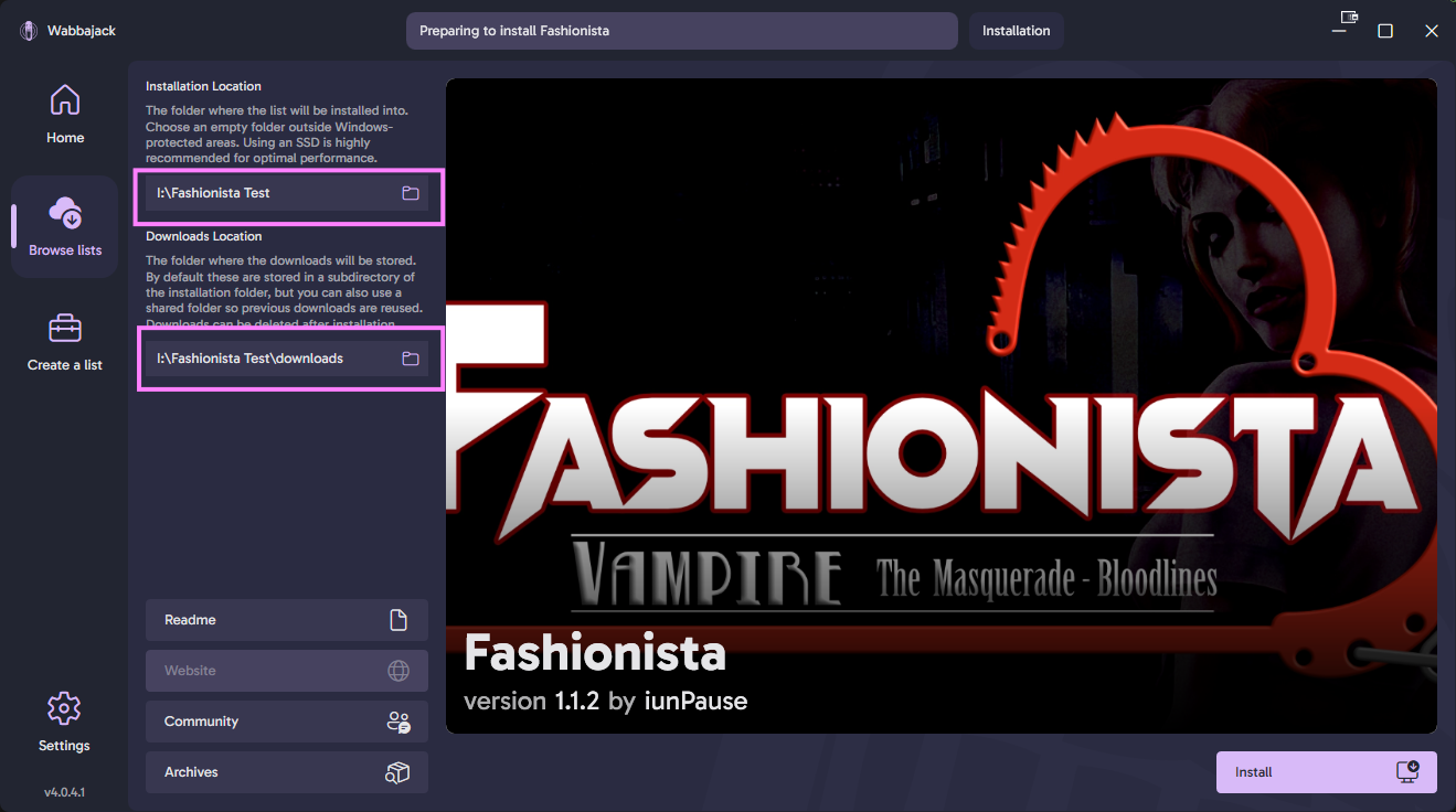 Instalation Locations